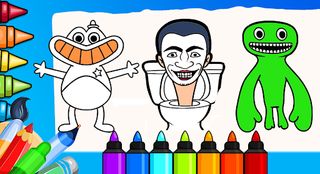 Skibidi Coloring Page Toilete - Screenshot 2