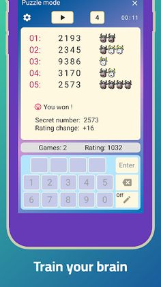 Bulls and cows - Mastermind - Screenshot 4