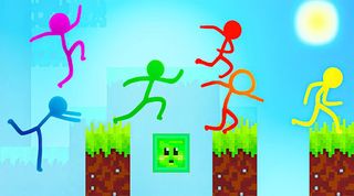 Stickman Parkour 2: on-line - Screenshot 2