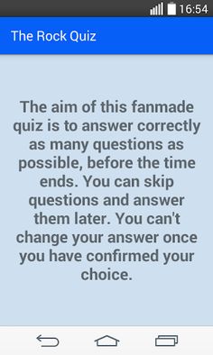 The Rock Quiz - Screenshot 2