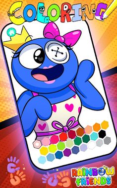 Rainbow Friends Green Coloring - Screenshot 3