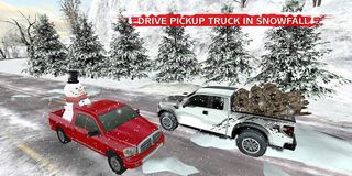 Winter Snow Pickup Truck Drive - Screenshot 2