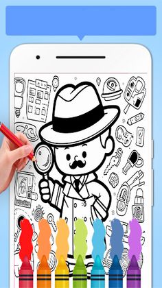 Detective Colouring Pages Book - Screenshot 1