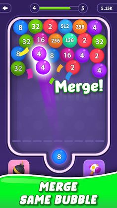 Bubble Merge - 2048 - Screenshot 2