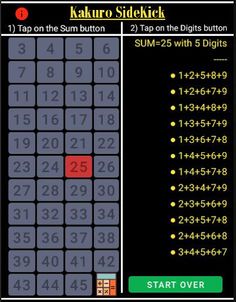 Kakuro SideKick - Screenshot 2