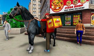Mounted Horse Riding Pizza - Screenshot 1