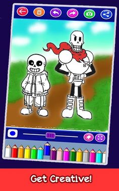 sans under coloring tales game - Screenshot 4