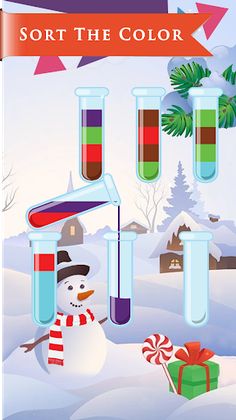 Water Color Sort Puzzle Frozen - Screenshot 1