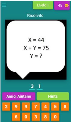 Quiz di matematica italiana - Screenshot 1