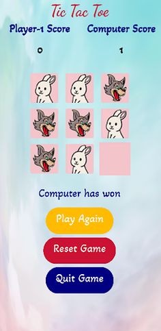 Tic Tac Toe (Rabbit vs Wolf) - Screenshot 1