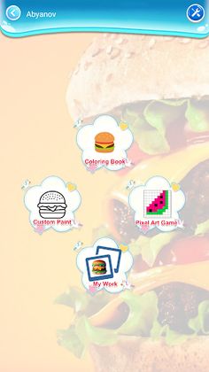Hamburger coloring game - Screenshot 3