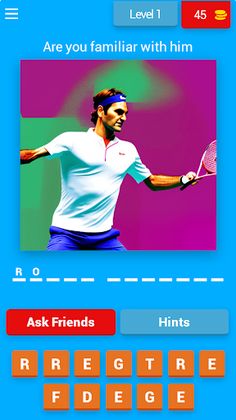 Guess Tennis star Players - Screenshot 1