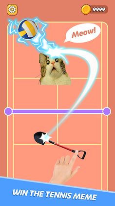 Tennis Cat - Funny Meme Cat - Screenshot 2