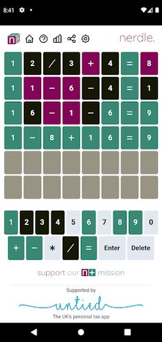Nerdle-With No Daily Limit - Screenshot 1