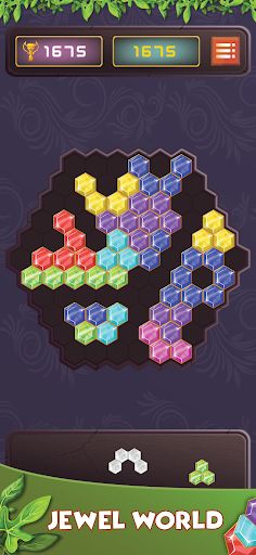 Hexagon Blocks - Fun puzzle - Screenshot 1