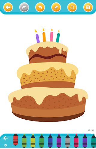 birthday cake coloring game - Screenshot 3