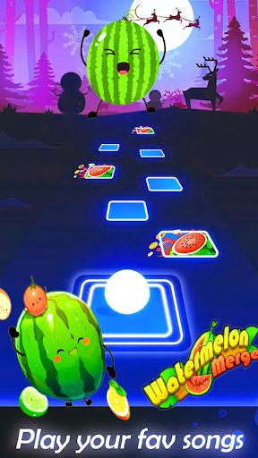 Watermelon Tiles Hop - Screenshot 2