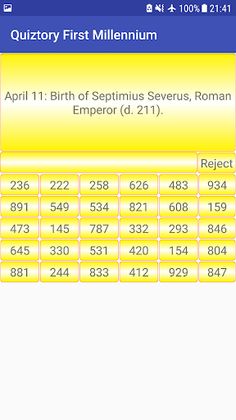 Quiztory First Millennium - Screenshot 1