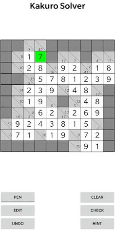 Kakuro Solver - Screenshot 1