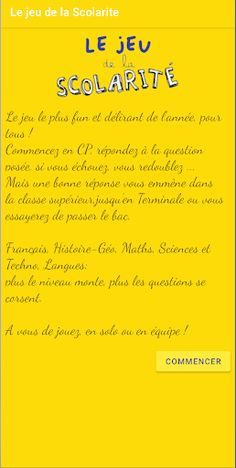 Le jeu de la Scolarité - Screenshot 2