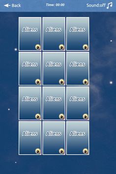 Aliens Memory Match - Screenshot 2