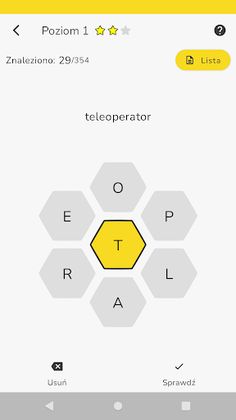 Gra słowna 7-literowe pangramy - Screenshot 3