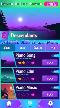 Piano Descendants 4 Tiles Game - Screenshot 1
