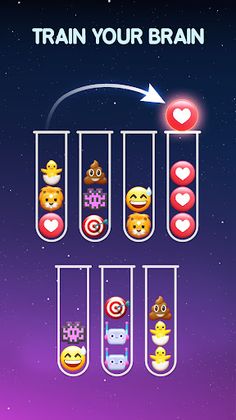Emoji Sort Puzzle - Screenshot 1