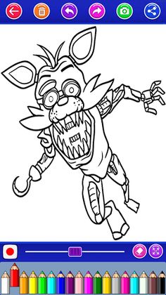 Five coloring nightsmare game - Screenshot 2