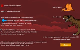 Dino Ship Scrolling Shooter - Screenshot 2