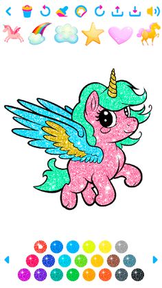 Unicorn Coloring: Girl Games - Screenshot 1