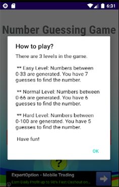 Number Guessing Game - Screenshot 2