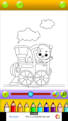 train coloring page game - Screenshot 2