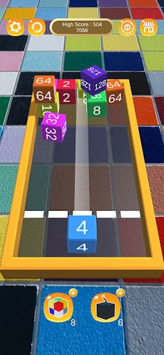 Chain Cube Merge: 2048 3D Game - Screenshot 3