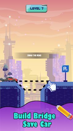 Draw the Bridge: Save Cars - Screenshot 2