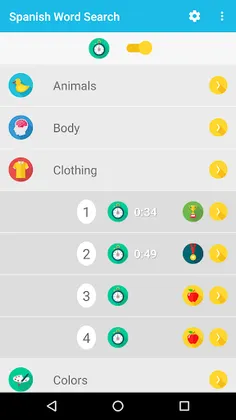 Spanish Word Search Game - Screenshot 3