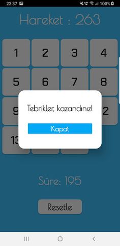 Sayı Kaydırmalı Bulmaca Oyunu - Screenshot 4