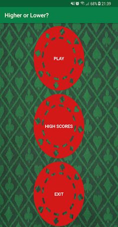Higher or Lower? - Card Game! - Screenshot 1