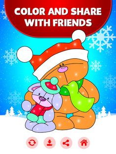 Xmas Coloring Book By Numbers - Screenshot 4