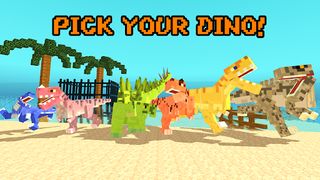 Blocky Dino Park Dino Arena - Screenshot 1