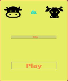 Guess Cows And Bulls 1.1 - Screenshot 1