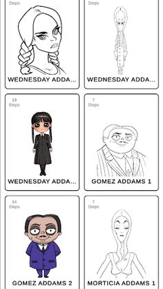 How to draw Wednesday Addams - Screenshot 2