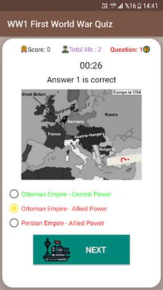 WW1 First World War Quiz - Screenshot 2