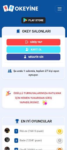 Okeyine.Com - Okey Oyunu - Screenshot 2