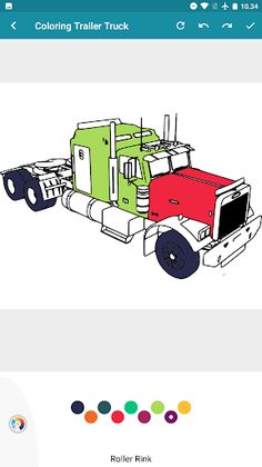 Trailer Truck Coloring Pages - Screenshot 3