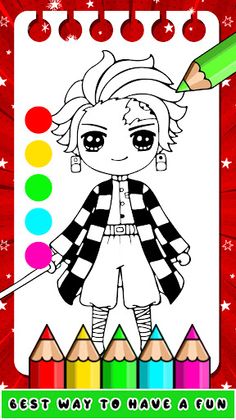 Tanjiro Coloring Demon Slayer - Screenshot 1