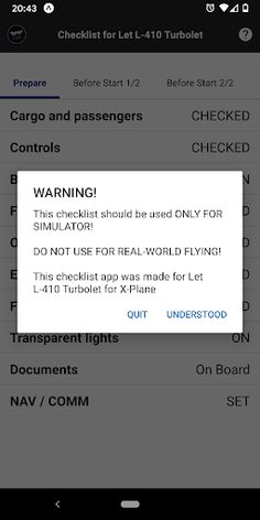 Checklist for Let L-410 Turbol - Screenshot 1