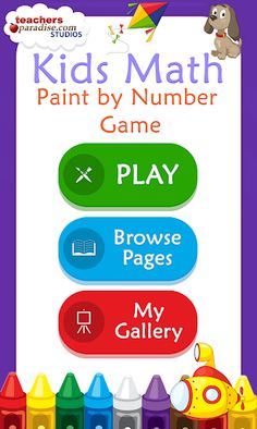 Kids Math Paint by Number Game - Screenshot 1
