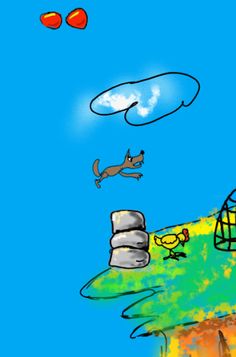 Help the wolf to hunt chickens - Screenshot 2