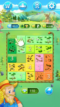 Happy Farm: fill in the fields - Screenshot 1